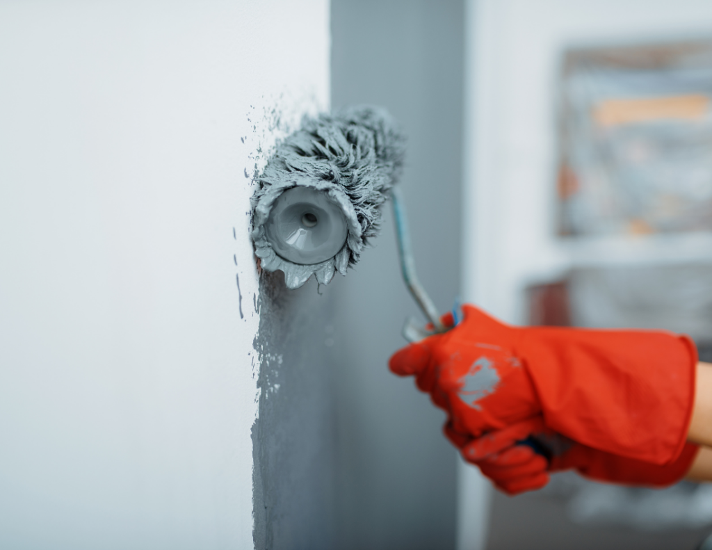 roller painting vs spray painting