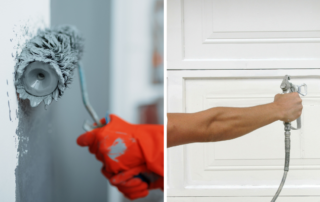 roller painting vs spray painting