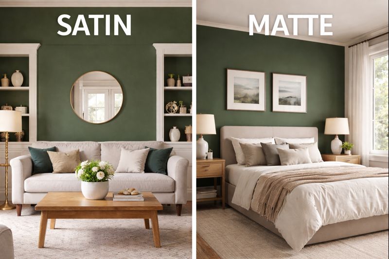 satin paint vs. matte paint