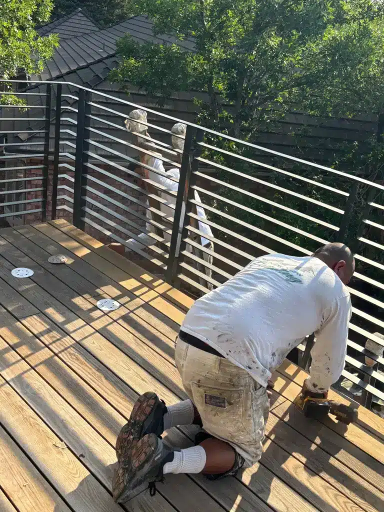 Residential Deck Staining Erie Colorado Exterior deck staining project in Erie Colorado